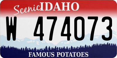 ID license plate W474073
