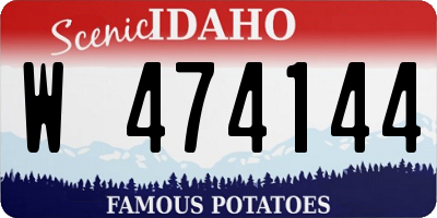 ID license plate W474144