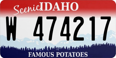 ID license plate W474217