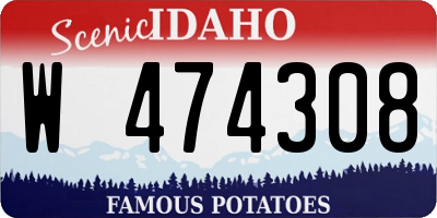 ID license plate W474308