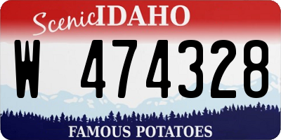 ID license plate W474328