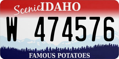 ID license plate W474576