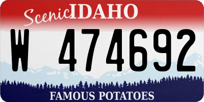 ID license plate W474692