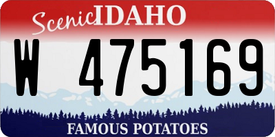 ID license plate W475169