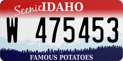 ID license plate W475453