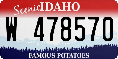 ID license plate W478570