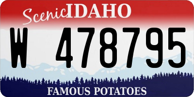 ID license plate W478795