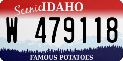 ID license plate W479118
