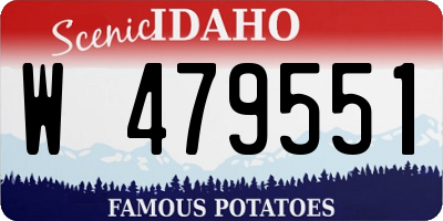 ID license plate W479551