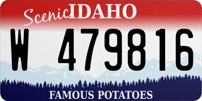 ID license plate W479816