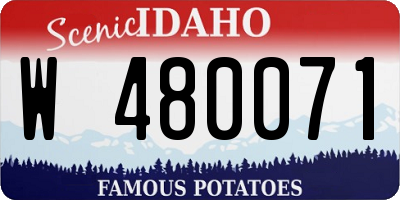 ID license plate W480071