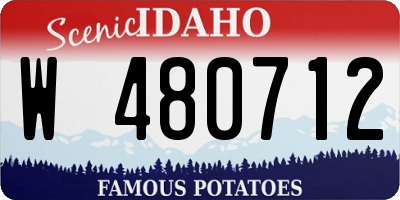 ID license plate W480712