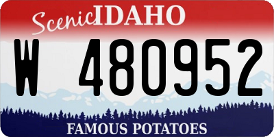 ID license plate W480952