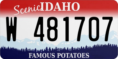 ID license plate W481707
