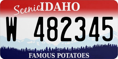 ID license plate W482345