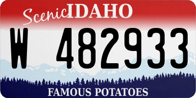 ID license plate W482933