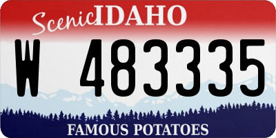 ID license plate W483335