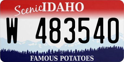 ID license plate W483540