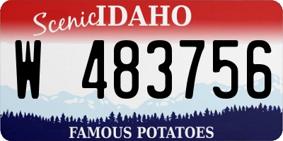 ID license plate W483756