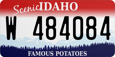 ID license plate W484084