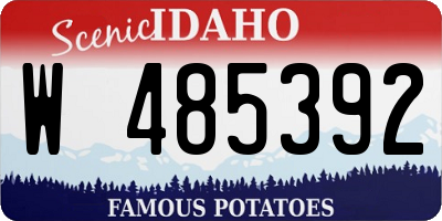 ID license plate W485392