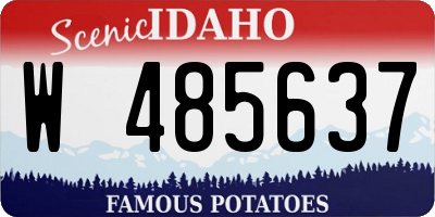 ID license plate W485637