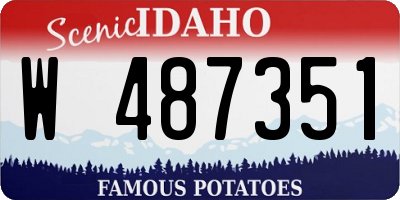 ID license plate W487351