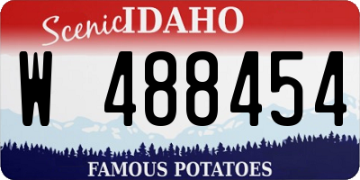 ID license plate W488454