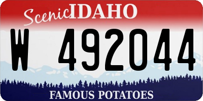 ID license plate W492044