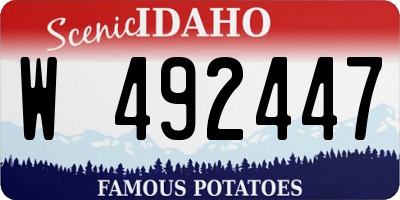 ID license plate W492447