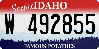 ID license plate W492855