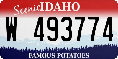 ID license plate W493774