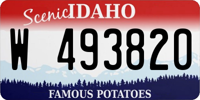ID license plate W493820