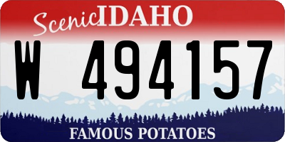 ID license plate W494157