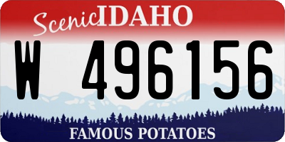 ID license plate W496156