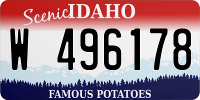 ID license plate W496178