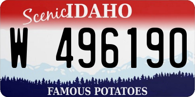 ID license plate W496190