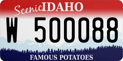ID license plate W500088