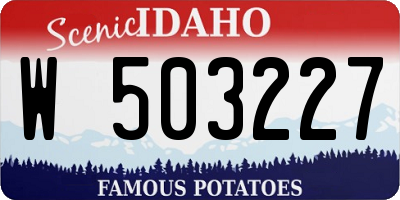 ID license plate W503227