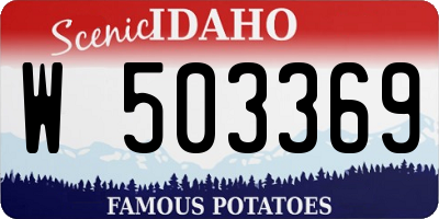 ID license plate W503369