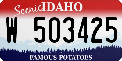 ID license plate W503425