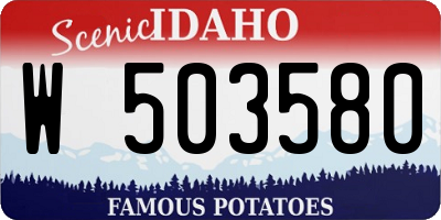 ID license plate W503580