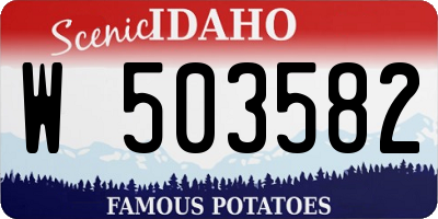 ID license plate W503582
