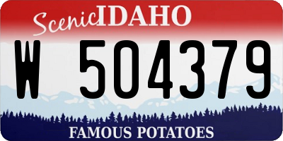 ID license plate W504379