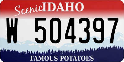 ID license plate W504397