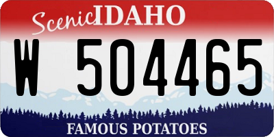 ID license plate W504465