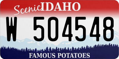 ID license plate W504548