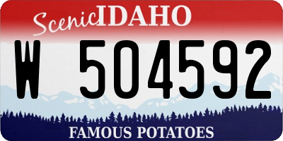 ID license plate W504592