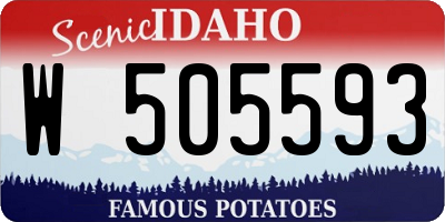 ID license plate W505593