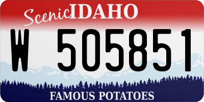 ID license plate W505851